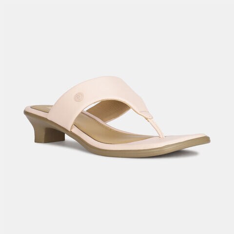 Bata pink casual thong slippers for women